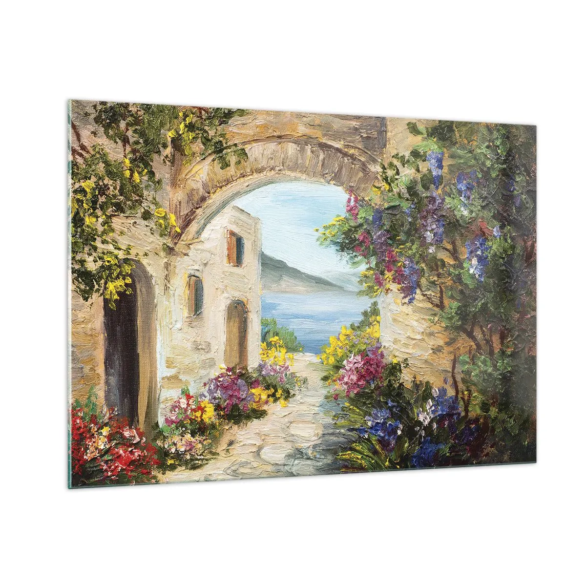 Glastavla - Bild på glas - Kustprovinsens charm - 100x70 cm