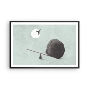 Affisch i svart ram - Uppfylld dröm - 91x61 cm