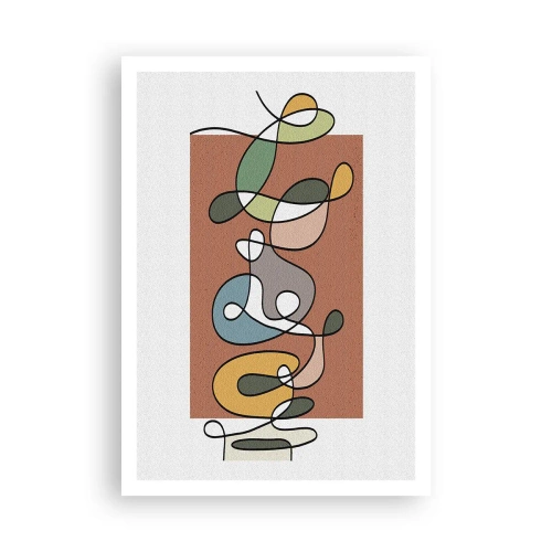Affisch - Abstraktion: en färgglad dans - 70x100 cm