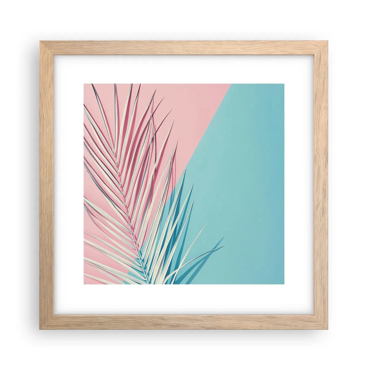 Affisch i ram av ljusek - Tropisk impression - 30x30 cm