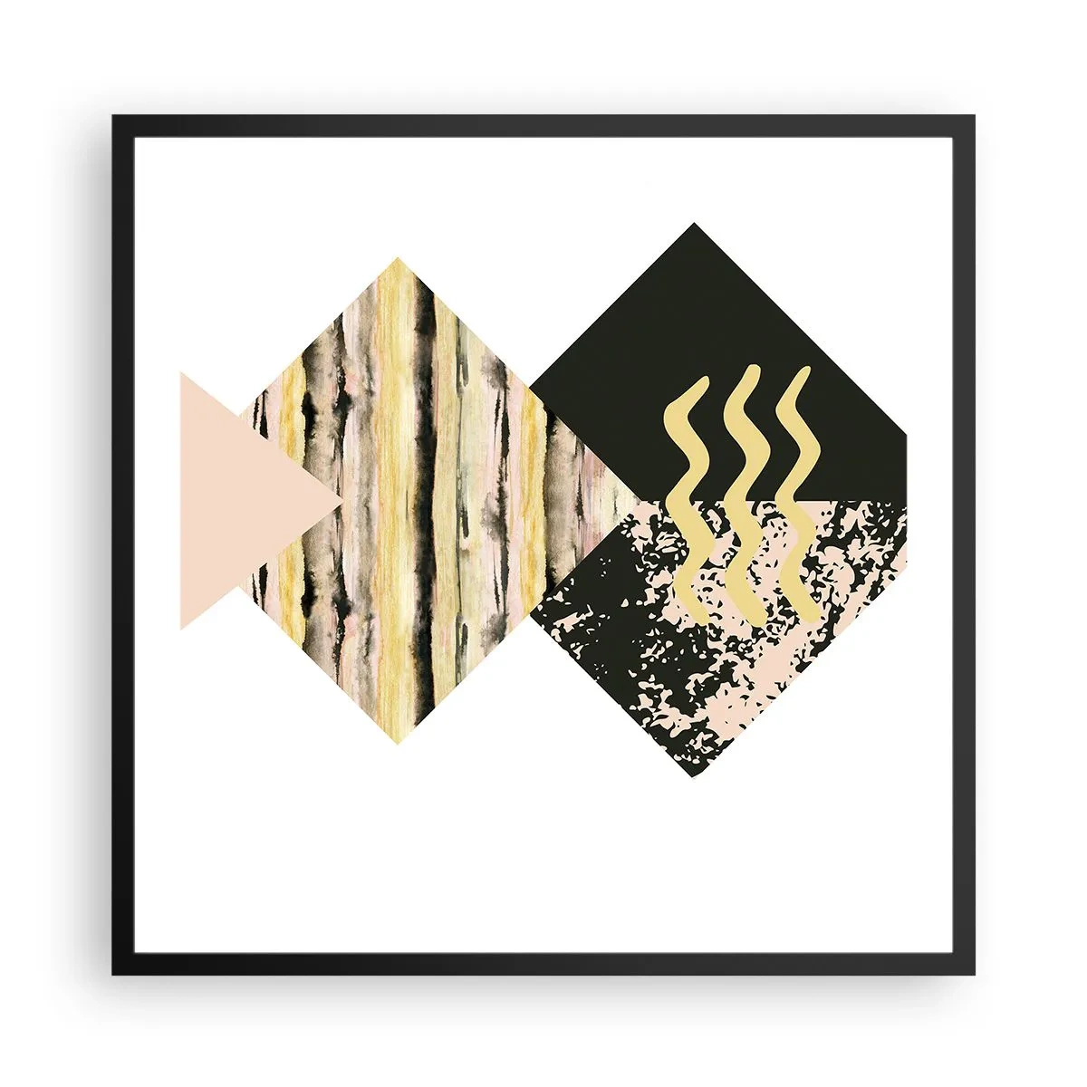 Affisch i svart ram - Inte så enkelt - 60x60 cm