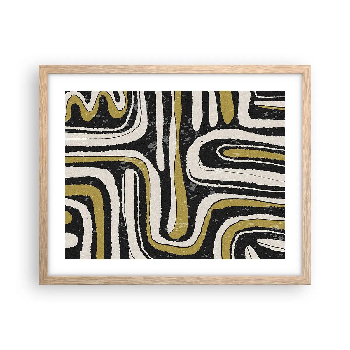 Affisch i ram av ljusek - Komposition: stråk och gränder - 50x40 cm