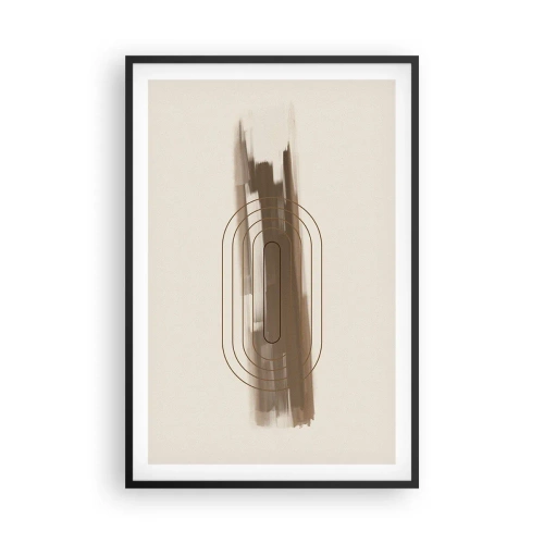 Affisch i svart ram - Grå blåst - 61x91 cm