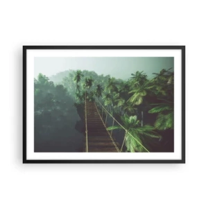 Affisch i svart ram - Över grönskans kaos - 70x50 cm