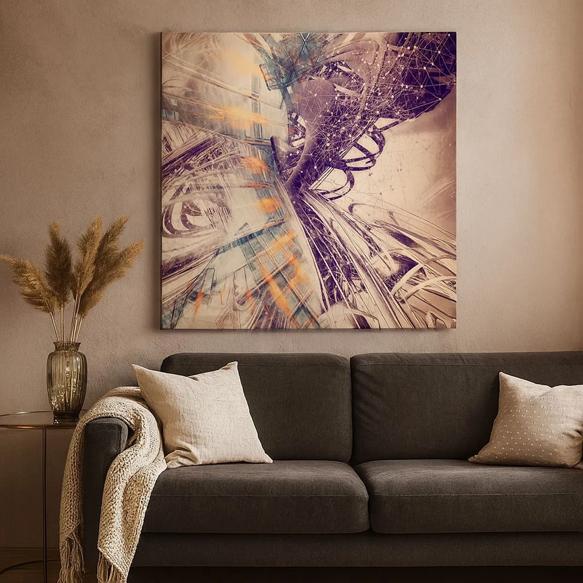 Canvastavla - Bild på duk - Med hög fart - 30x30 cm