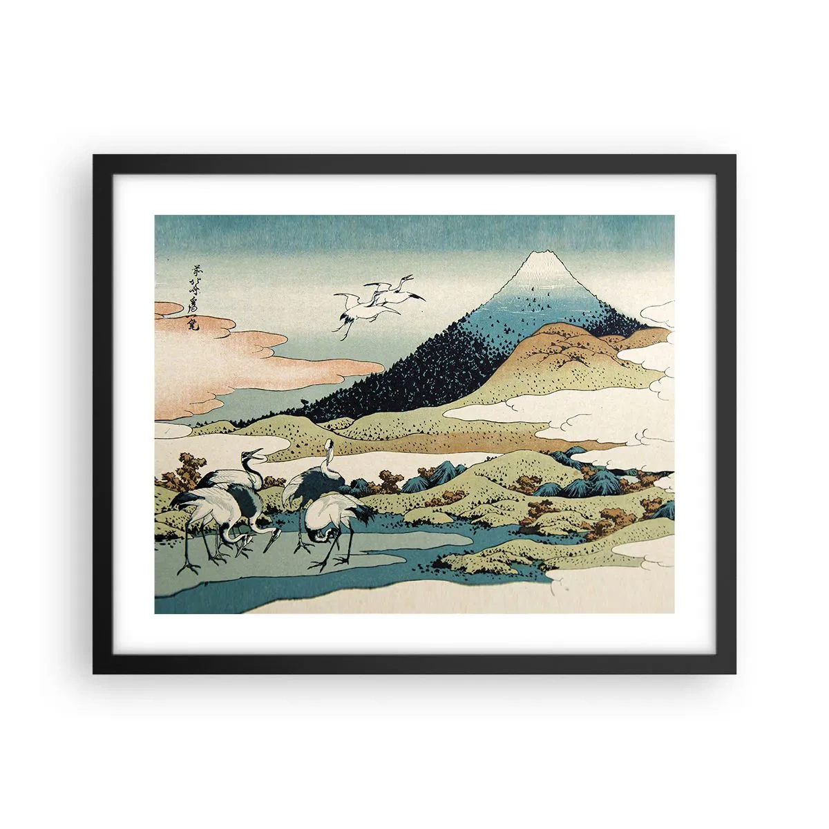 Affisch i svart ram - I japansk anda - 50x40 cm