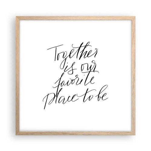 Affisch i ram av ljusek - Känner du också det? - 50x50 cm