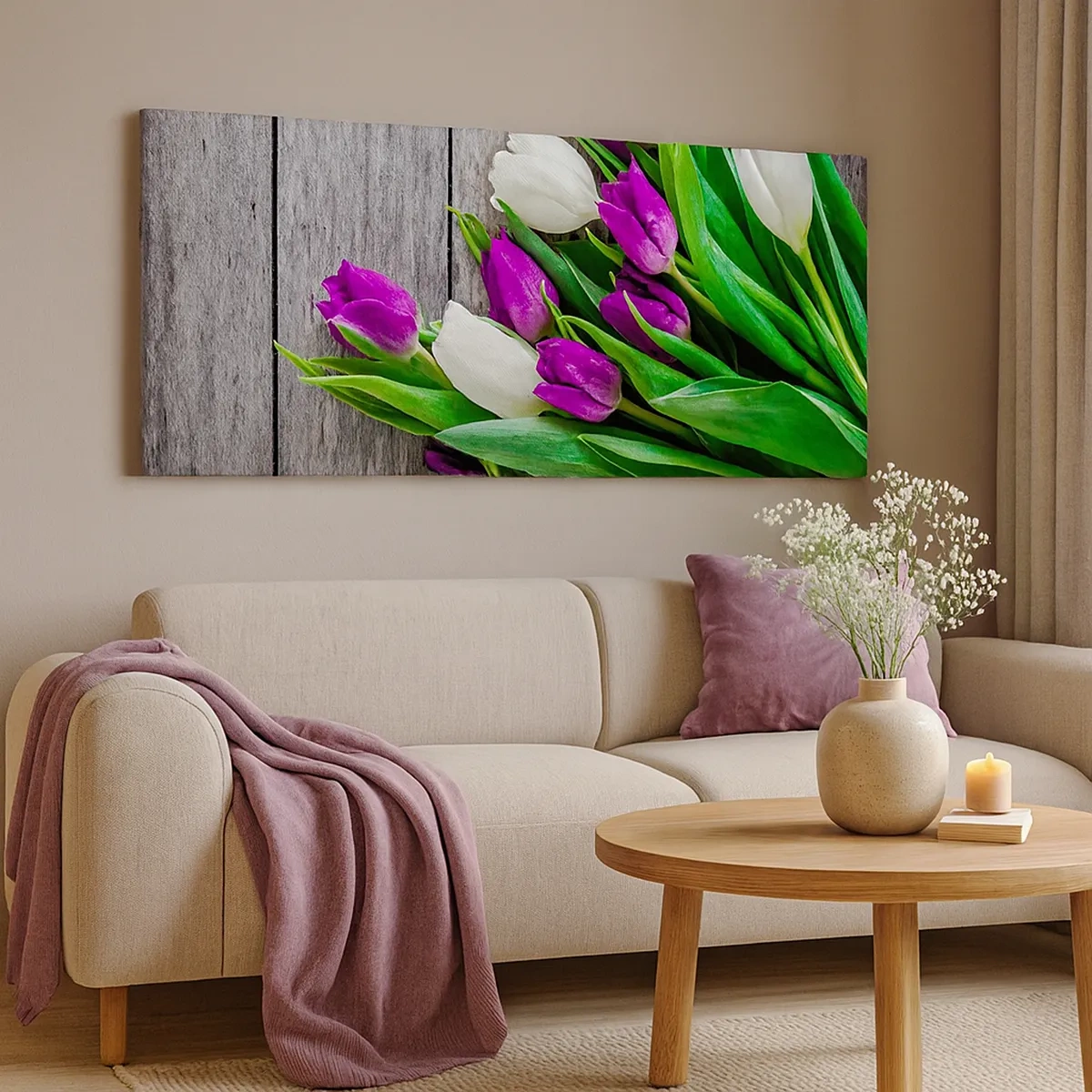 Canvastavla - Bild på duk - På vårdagen - 30x30 cm