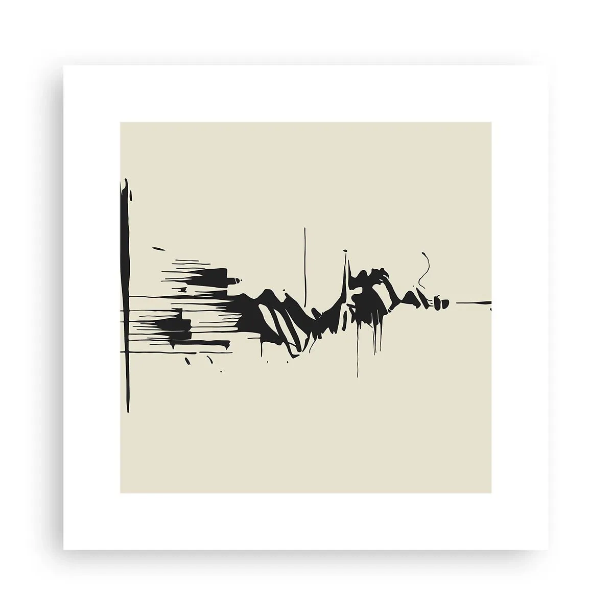 Affisch - Skyndsam abstraktion - 30x30 cm