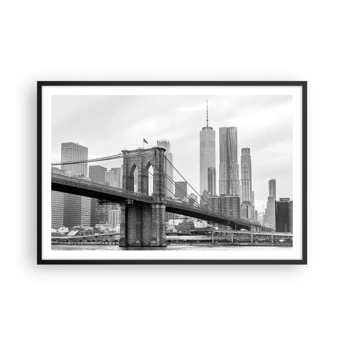 Affisch i svart ram - New York stämning - 91x61 cm
