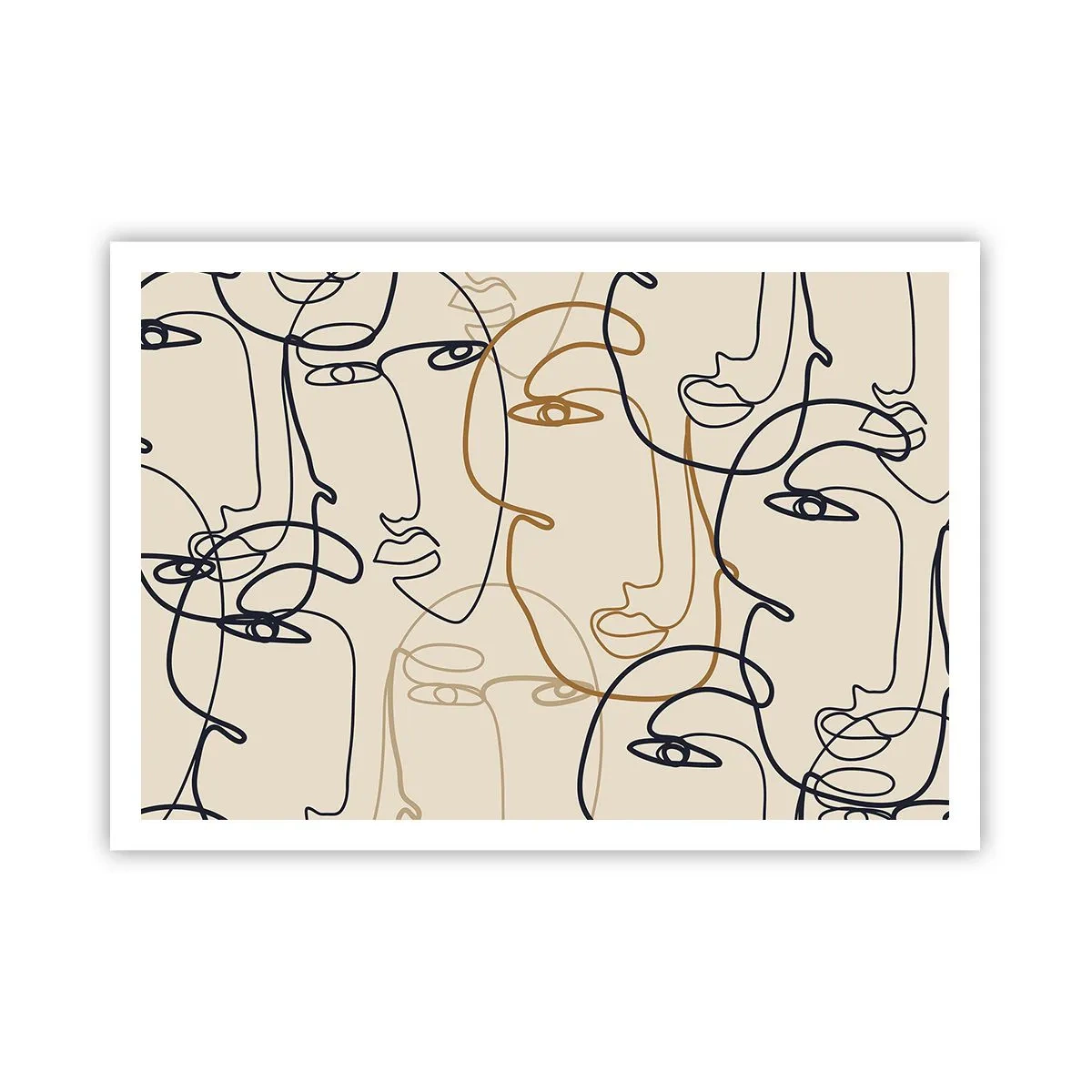 Affisch - Mångfaldigad porträtt - 100x70 cm