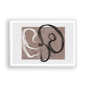 Affisch i vit ram - Komposition - sökande efter fullständighet - 100x70 cm