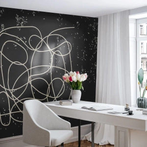Fototapet Premium Canvas - Vilsegångna tankar - Abstraktion, Grafik, Bit - 350x256 cm