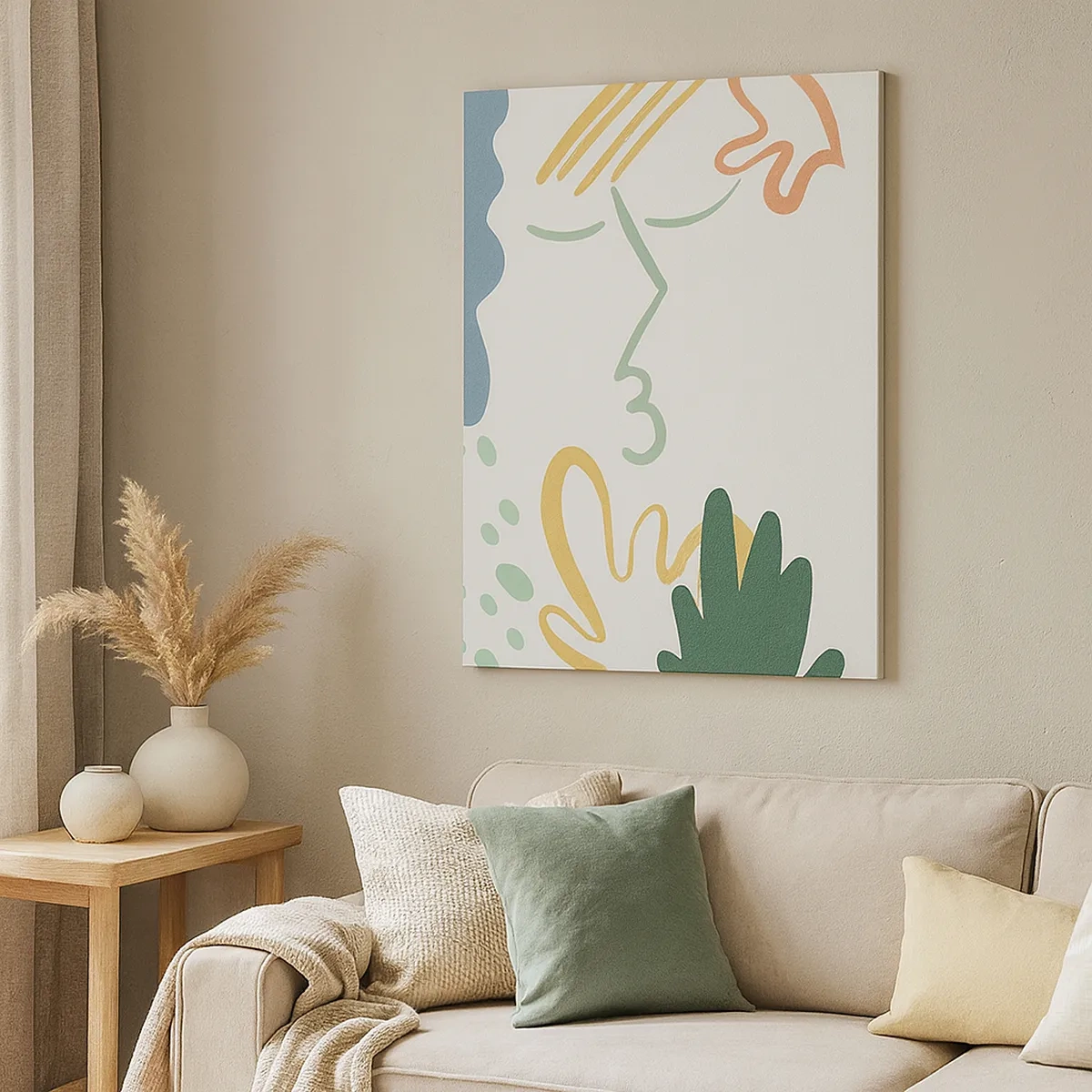 Canvastavla - Bild på duk - En kyss av blommor - 50x70 cm