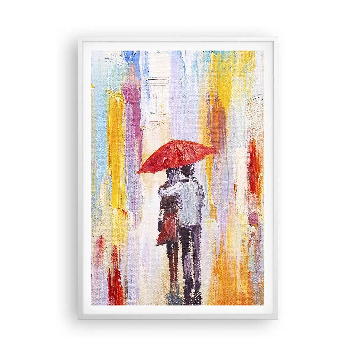 Affisch i vit ram - Må det fortsätta regna - 70x100 cm