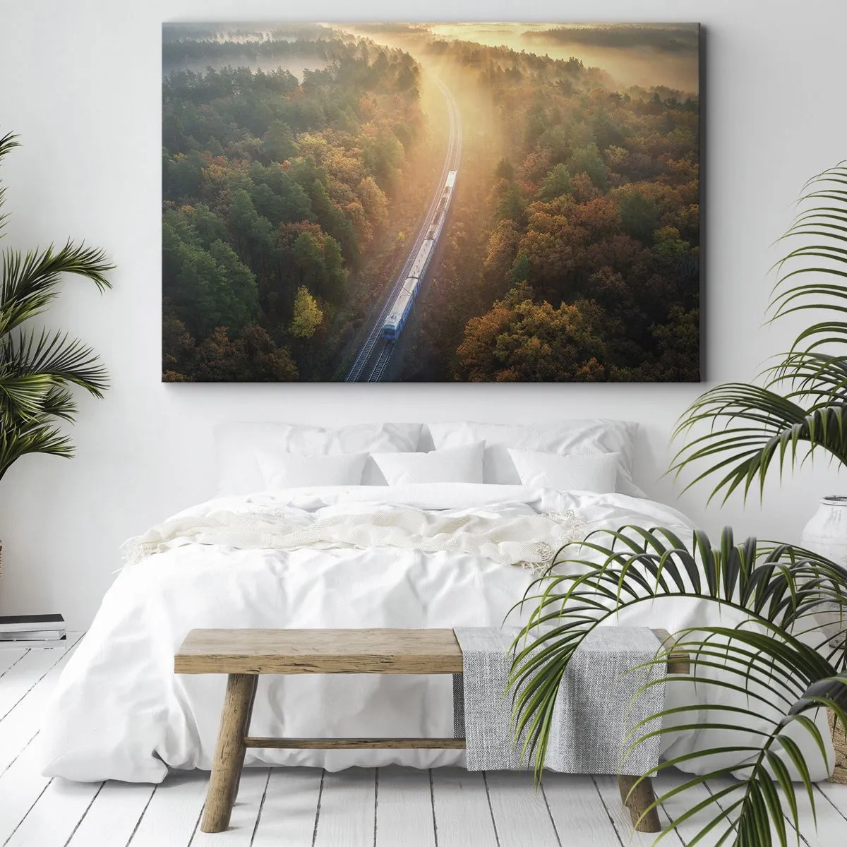 Canvastavla - Bild på duk - Höstresa - 100x70 cm