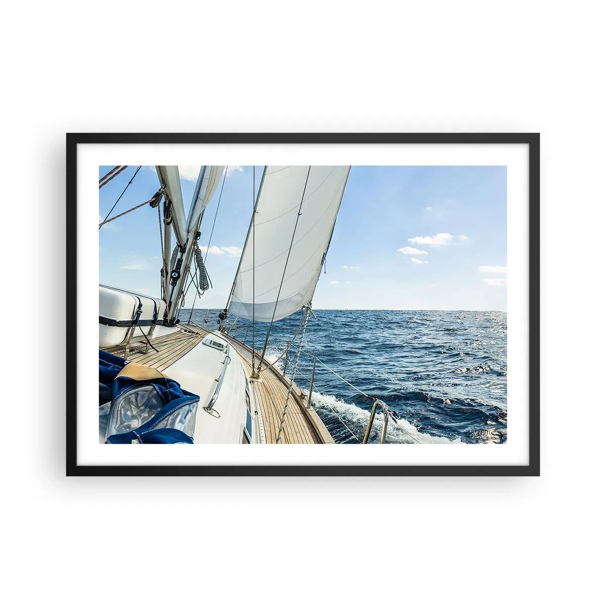 Affisch i svart ram - Heja äventyret - 70x50 cm