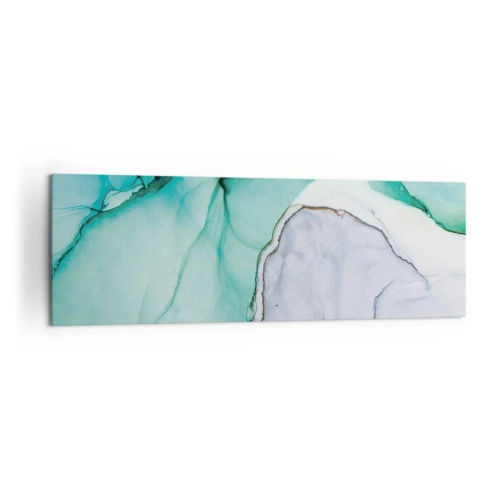 Canvastavla - Bild på duk - En studie i turkos - 160x50 cm