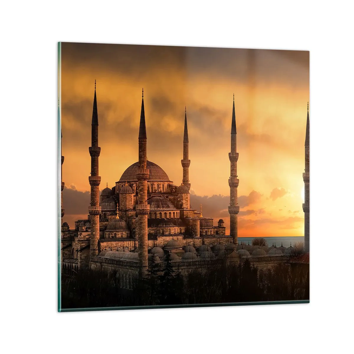 Glastavla - Bild på glas - Gud är stor - 50x50 cm