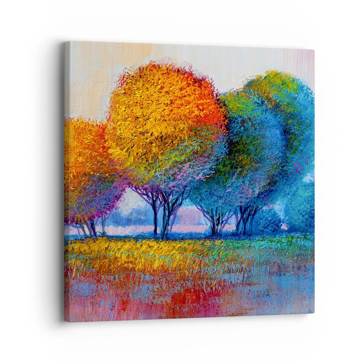 Canvastavla - Bild på duk - Glad färgbukett - 30x30 cm