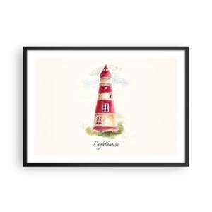 Affisch i svart ram - Det är alltid något väder - 70x50 cm