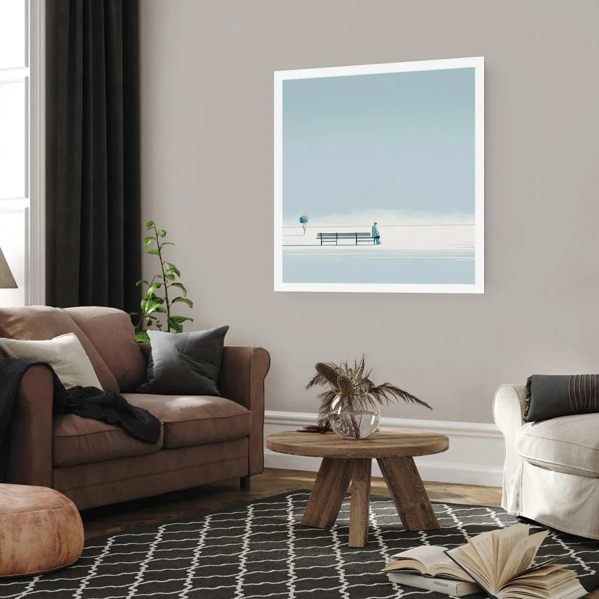 Affisch - Ja, jag väntar. - 40x40 cm