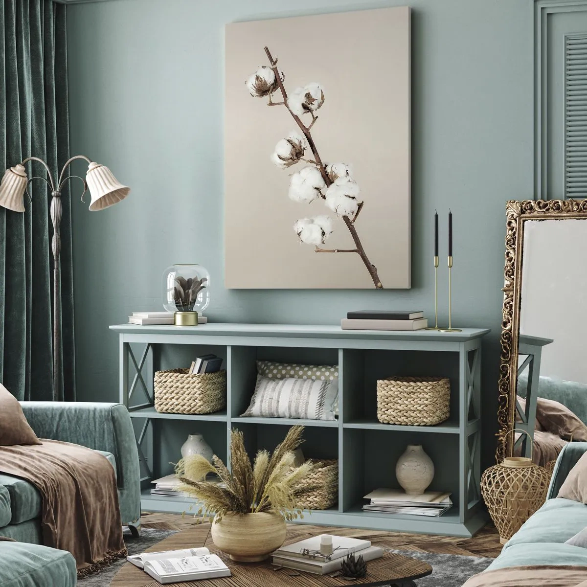 Canvastavla - Bild på duk - Hos mjukhetens källa - 65x120 cm