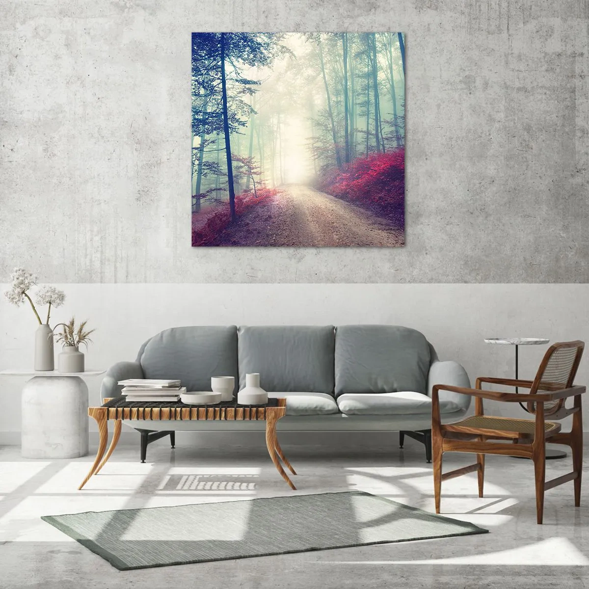 Glastavla - Bild på glas - Det är bra att gå upp tidigt - 30x30 cm