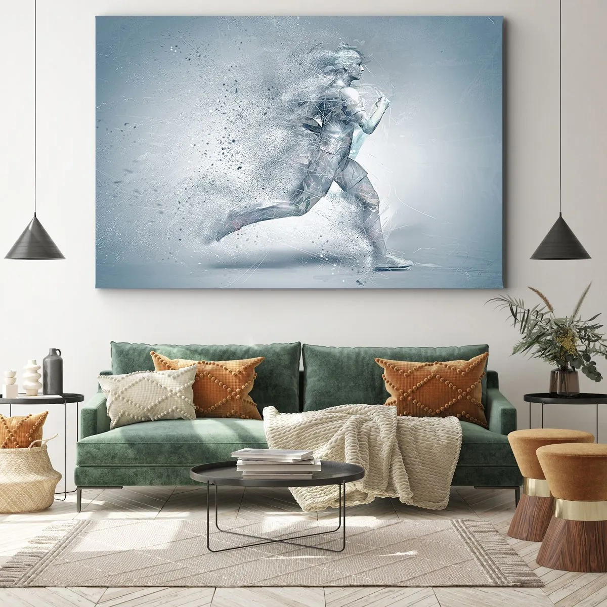Canvastavla - Bild på duk - Kristallren energi - 120x80 cm