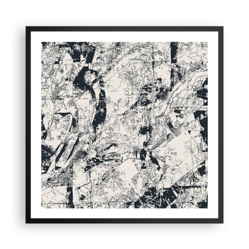 Affisch i svart ram - Motsatsernas interpenetration - 60x60 cm