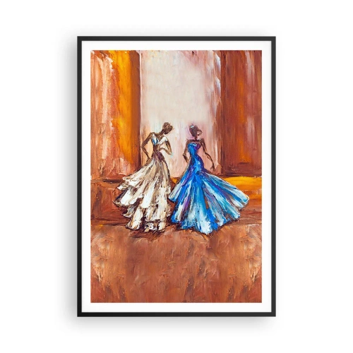 Affisch i svart ram - Prydlig duett - 70x100 cm