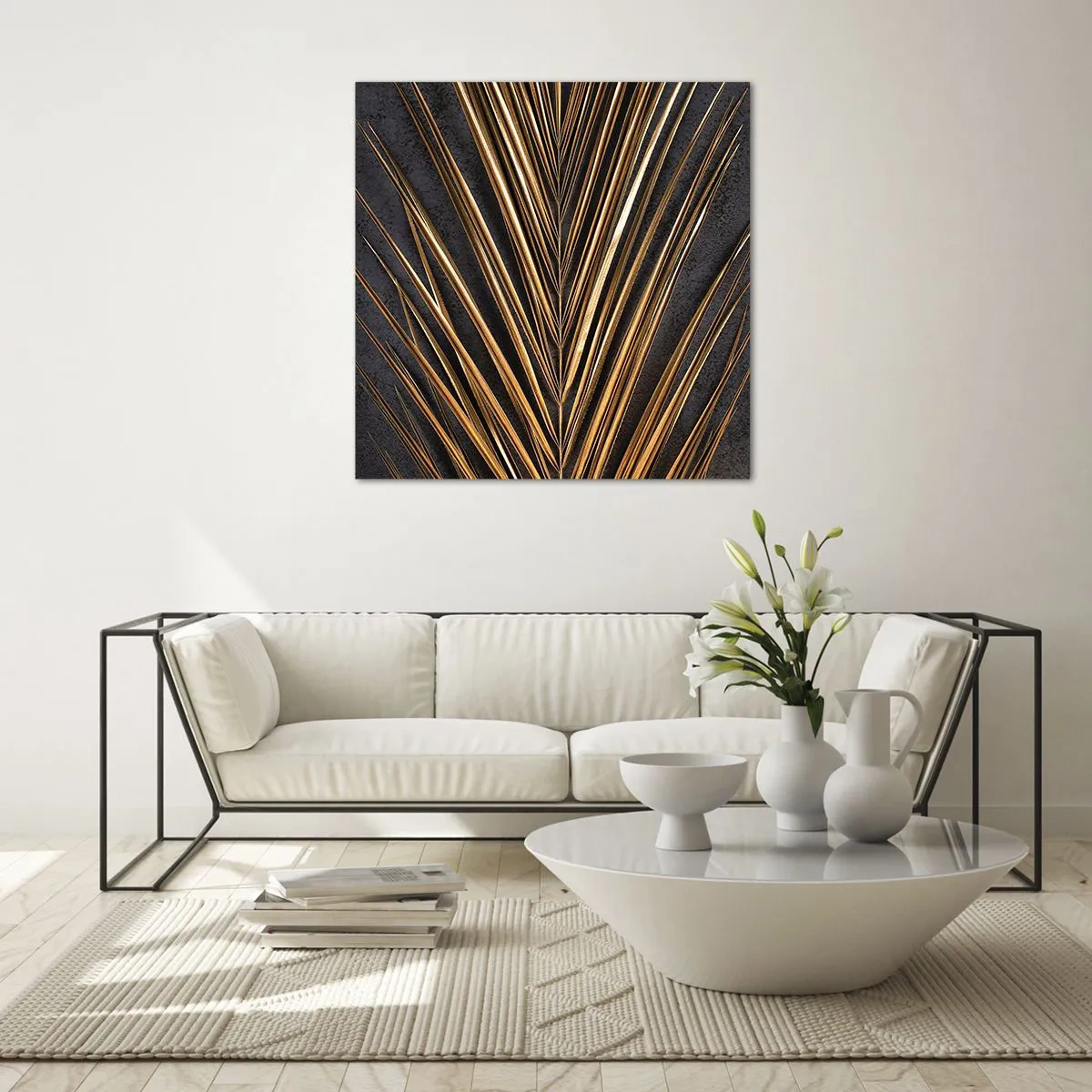 Glastavla - Bild på glas - Tropikens guld - 70x70 cm