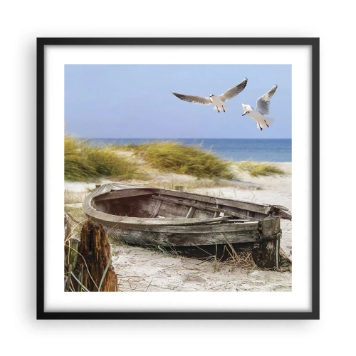 Affisch i svart ram - Doppade i vinden - 50x50 cm