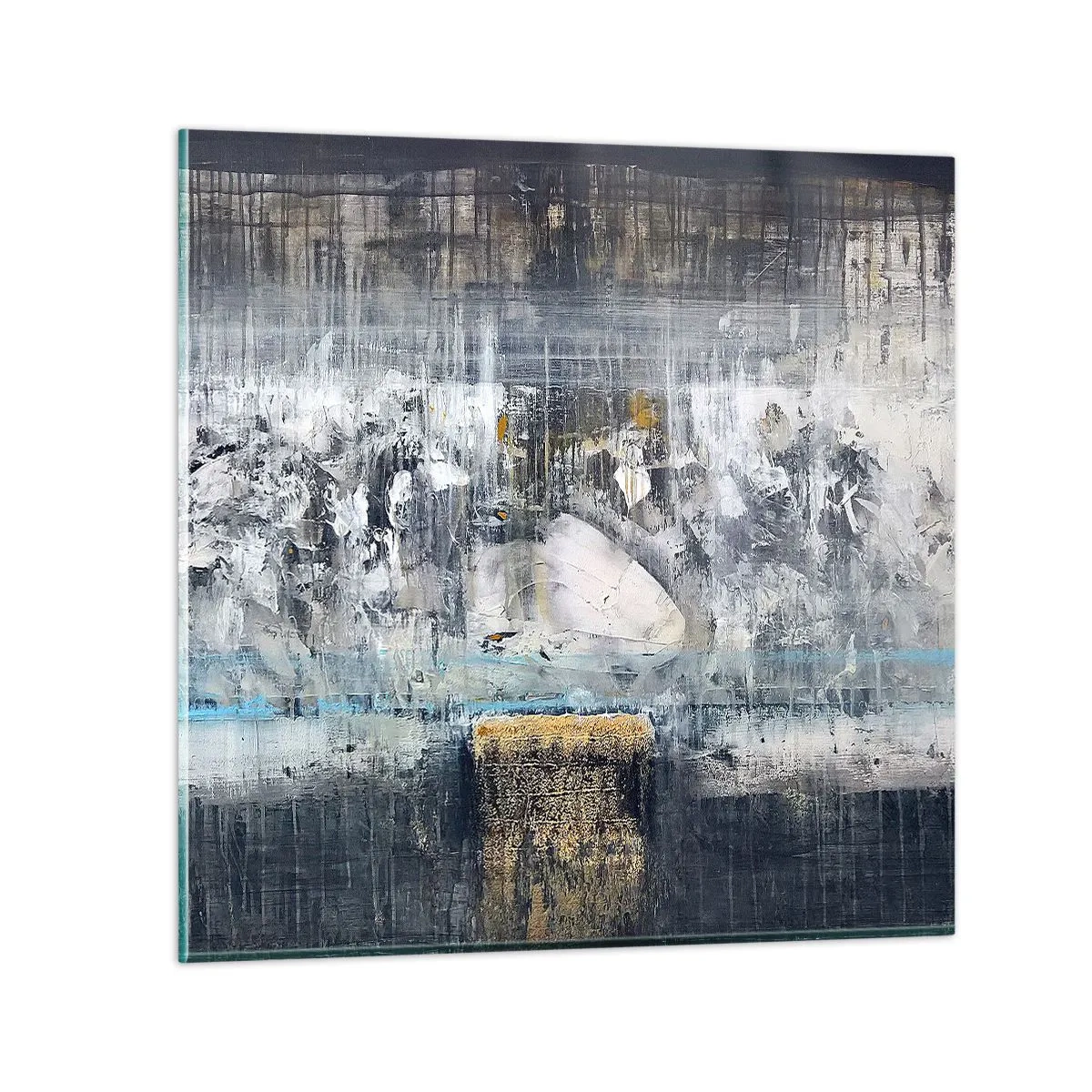 Glastavla - Bild på glas - På is och klumpar - 30x30 cm