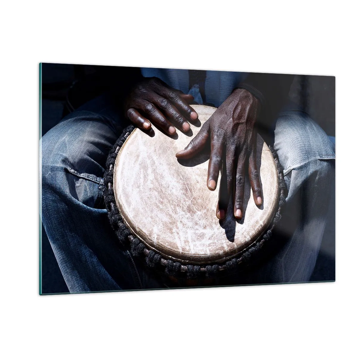 Glastavla - Bild på glas - Lev efter din rytm - 120x80 cm