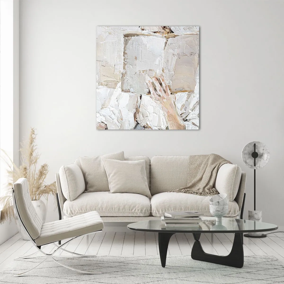 Glastavla - Bild på glas - I en annan värld - 60x60 cm