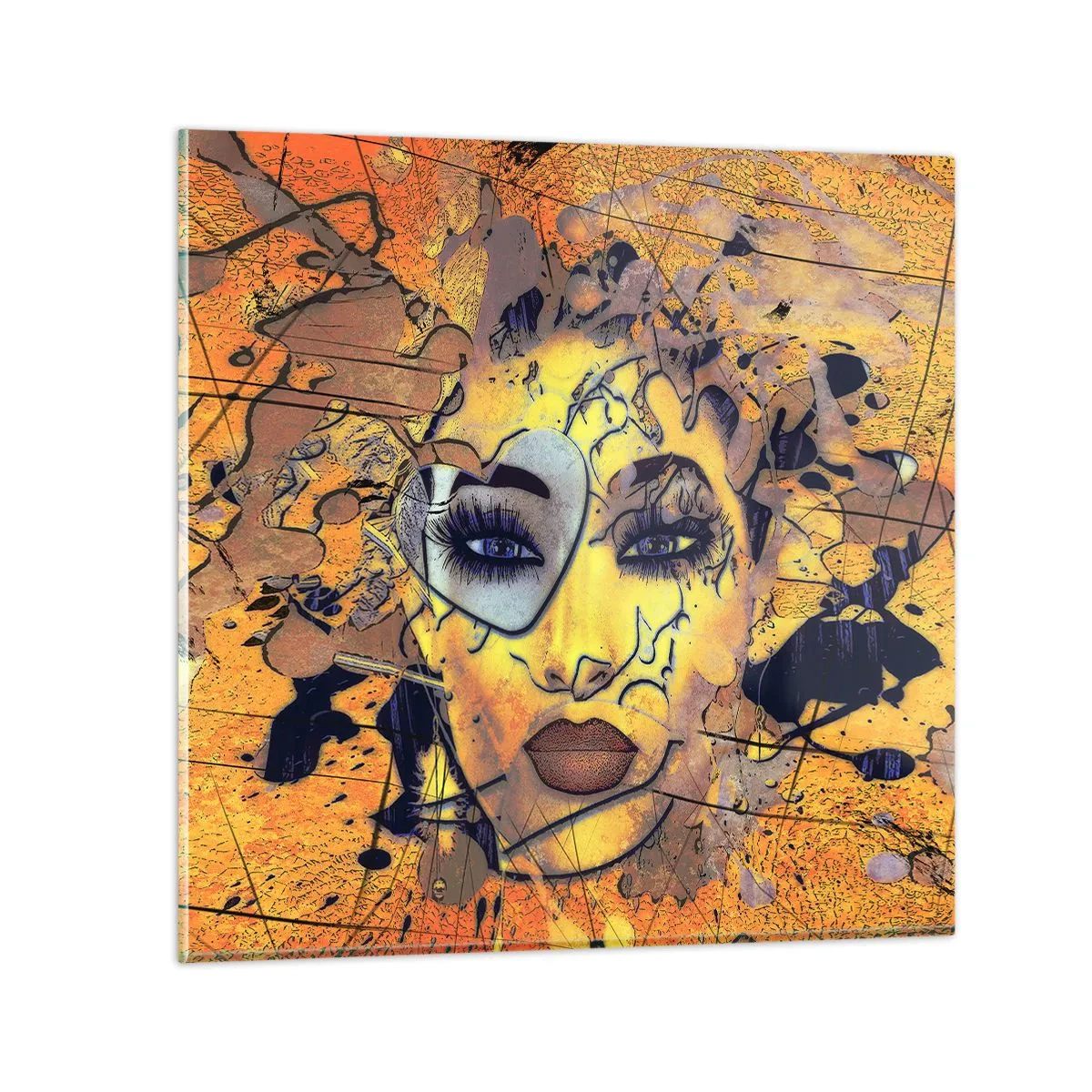 Glastavla - Bild på glas - Solig skönhet - 30x30 cm