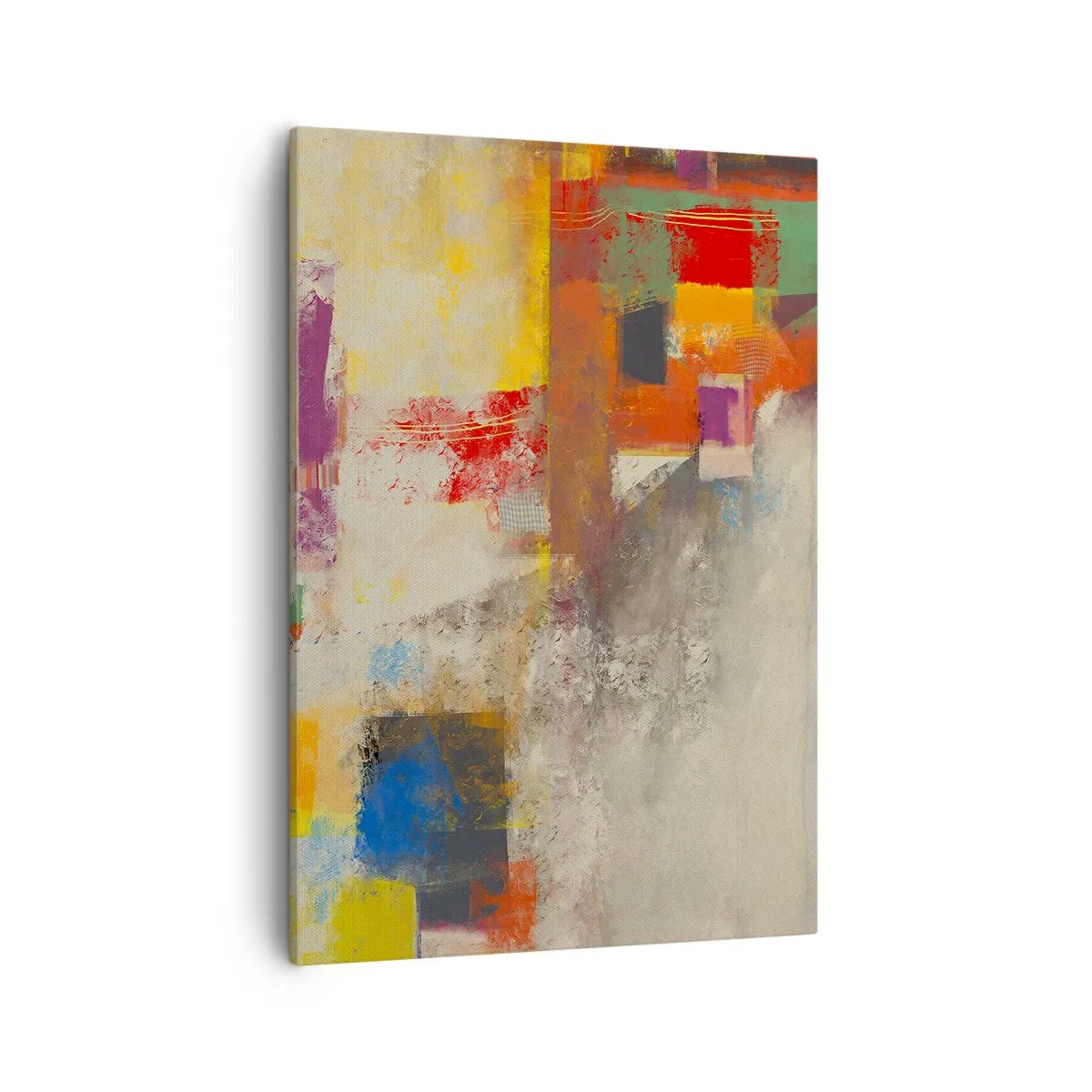 Canvastavla - Bild på duk - Färgernas geometri - 50x70 cm