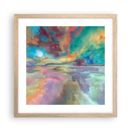 Affisch i ram av ljusek - Två himlar - 40x40 cm