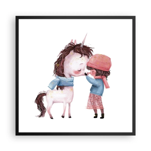 Affisch i svart ram - Vintersaga - 60x60 cm