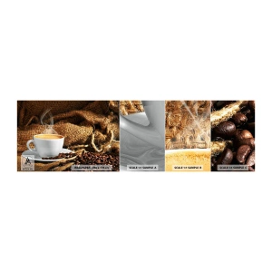 Provbit av självhäftande fototapet Deluxe Sticker - Mokkadoft och honungtjock dryck - Gastronomi, Kaffe, kopp kaffe - 100x30 cm