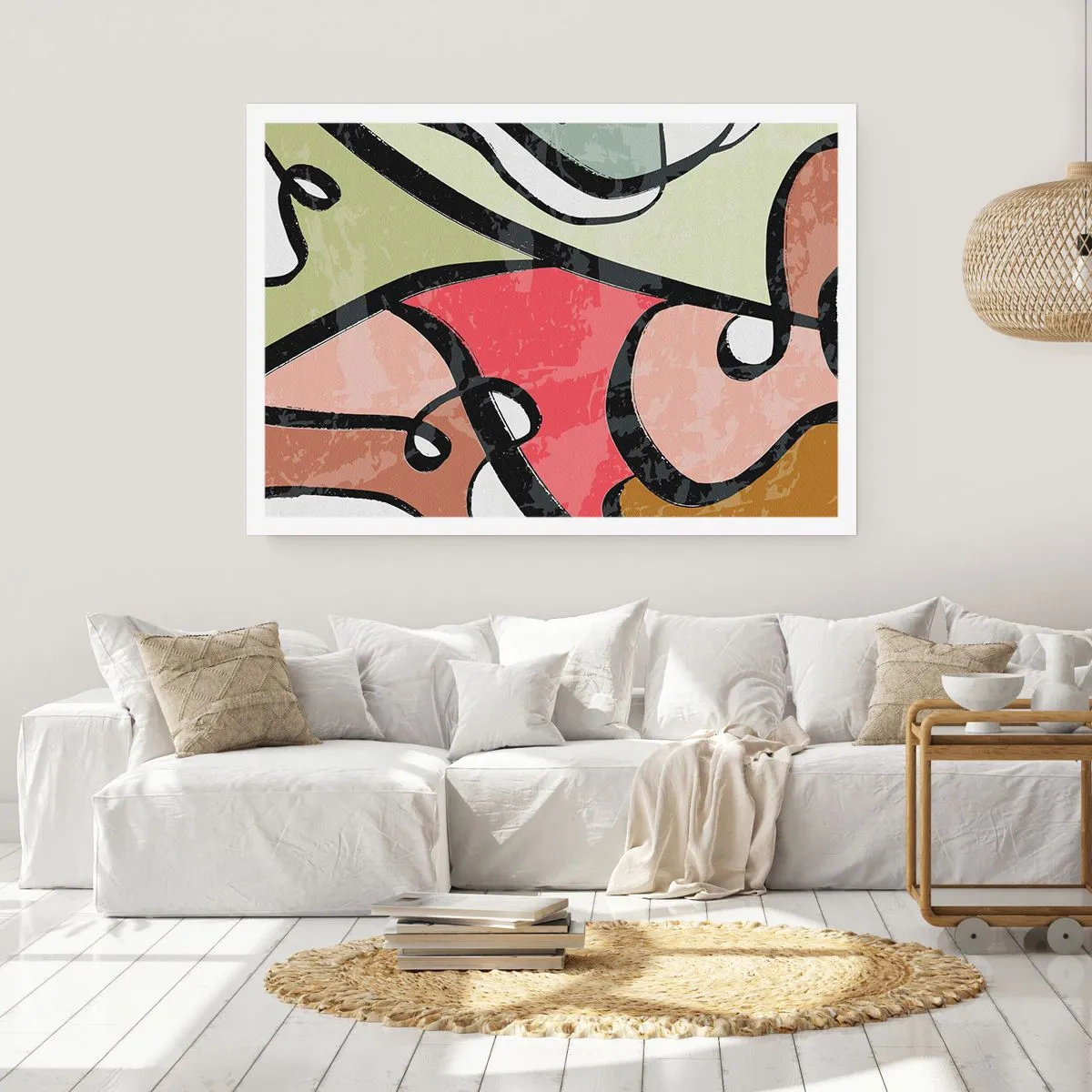 Affisch - Pirouetter bland färger - 70x50 cm