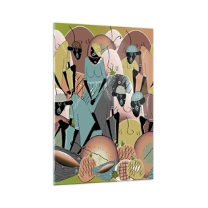 Glastavla - Bild på glas - Högtiden kommer - 70x100 cm