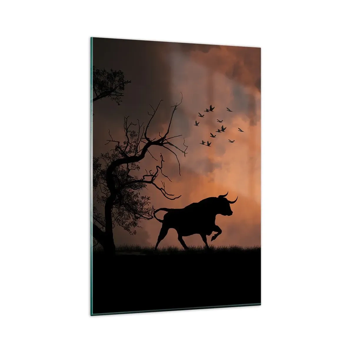 Glastavla - Bild på glas - Dramatiskt naturspektakel - 80x120 cm