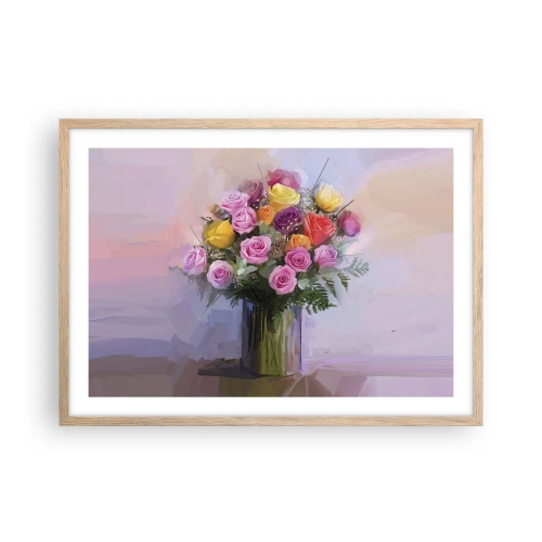 Affisch i ram av ljusek - Stoppad skönhet - 70x50 cm