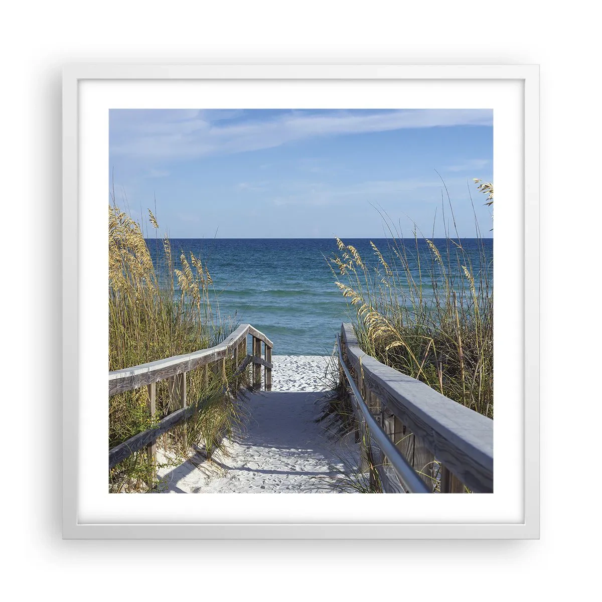 Affisch i vit ram - I solen, i vinden - 50x50 cm