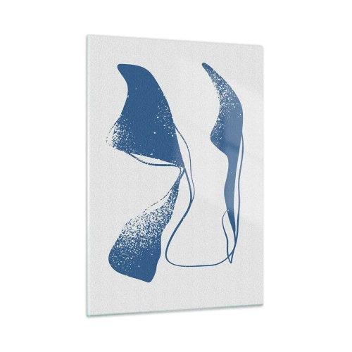 Glastavla - Bild på glas - Bevingad abstraktion - 50x70 cm
