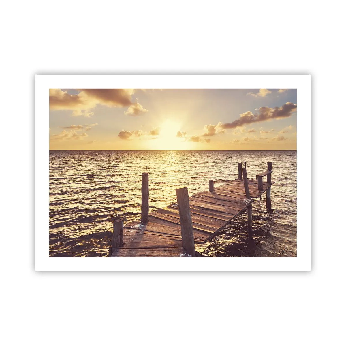 Affisch - Gyllene mildhetslandskap - 70x50 cm