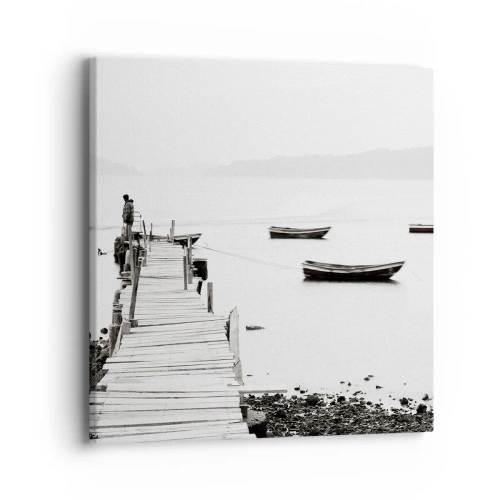 Canvastavla - Bild på duk - Vid tyst och rent vatten - 40x40 cm