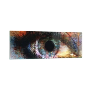 Glastavla - Bild på glas - Man kan titta in i själen - 90x30 cm
